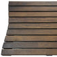 23" Dark Brown Teak Slat Non Slip Bath Mat