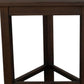 17" Dark Brown Teak Corner Shower Bench