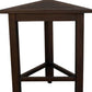 17" Dark Brown Teak Corner Shower Bench