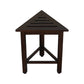 17" Dark Brown Teak Corner Shower Bench