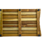 23" Brown Teak Slat Non Slip Bath Mat