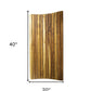 40" Brown Teak Slat Non Slip Bath Mat