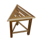 15" Brown Teak Corner Shower Bench