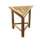 15" Brown Teak Corner Shower Bench