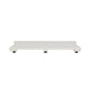 23" White Teak Slat Non Slip Bath Mat