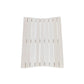 23" White Teak Slat Non Slip Bath Mat