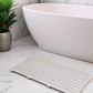 40" White Teak Slat Non Slip Bath Mat