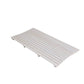 40" White Teak Slat Non Slip Bath Mat