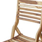 22" Brown Solid Wood Outdoor Folding Dining Chair