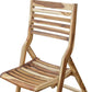 22" Brown Solid Wood Outdoor Folding Dining Chair