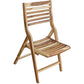 22" Brown Solid Wood Outdoor Folding Dining Chair