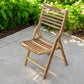 22" Brown Solid Wood Outdoor Folding Dining Chair