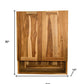 24" Brown Solid Wood Frame Wall Mounted Accent Cabinet