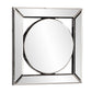 12" Round in Square Glass Framed Accent Mirror