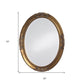 33" Gold Oval Framed Accent Mirror