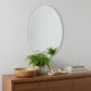 28" Gray Round Unframed Accent Mirror