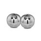 Set Of 2 Blue Aluminum Decorative Spheres 3'