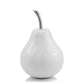 17" Silver Buffed Aluminum Decorative Pear Tabletop Sculpture