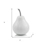 7" Silver Buffed Aluminum Decorative Pear Tabletop Sculpture