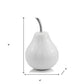 17" Silver Buffed Aluminum Decorative Pear Tabletop Sculpture