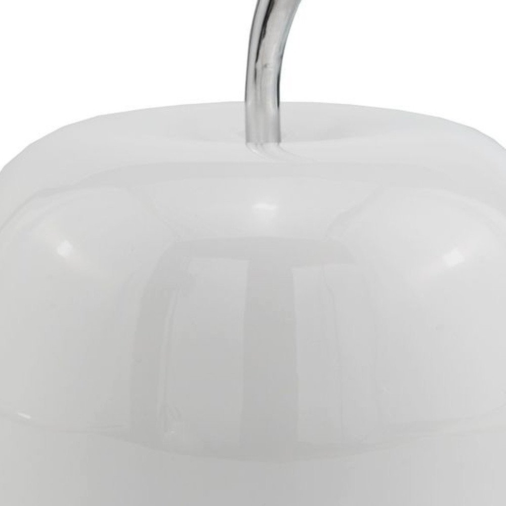 11" Red and Silver Aluminum Decorative Apple