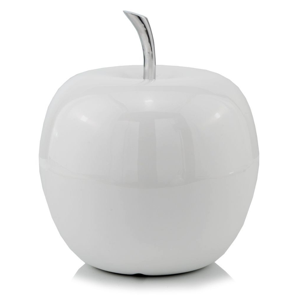 11" Red and Silver Aluminum Decorative Apple