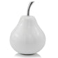 17" Silver Buffed Aluminum Decorative Pear Tabletop Sculpture