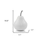 17" Silver Buffed Aluminum Decorative Pear Tabletop Sculpture
