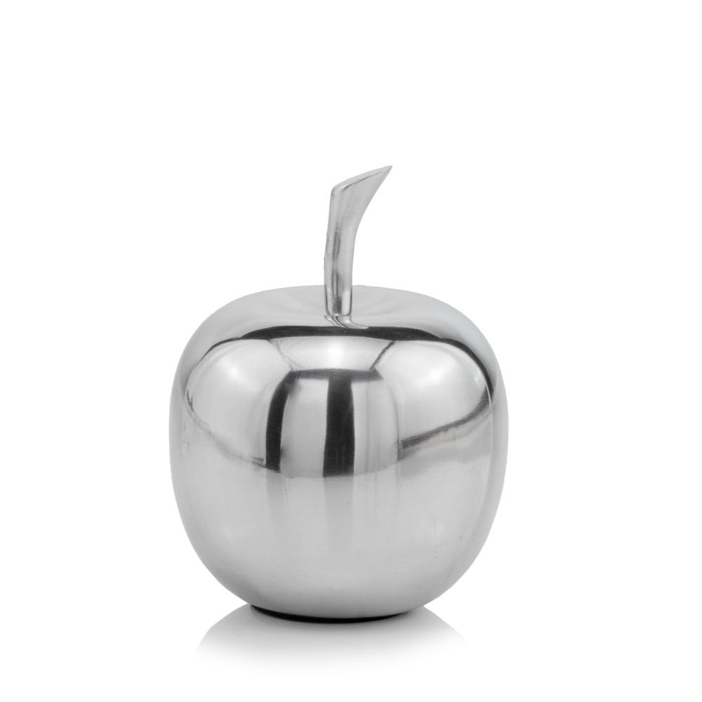 11" Red and Silver Aluminum Decorative Apple