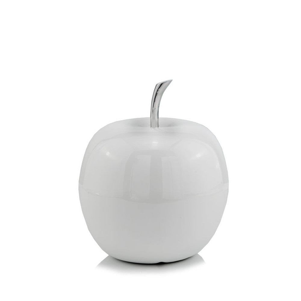 11" Red and Silver Aluminum Decorative Apple