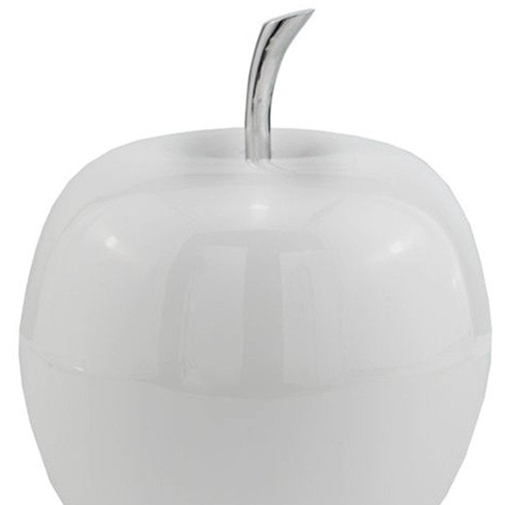 11" Red and Silver Aluminum Decorative Apple
