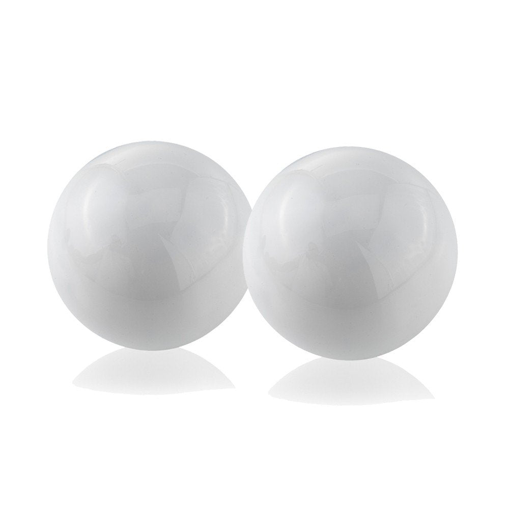 Set of Two Silver Buffed Aluminum Decorative Orb Tabletop Sculpture