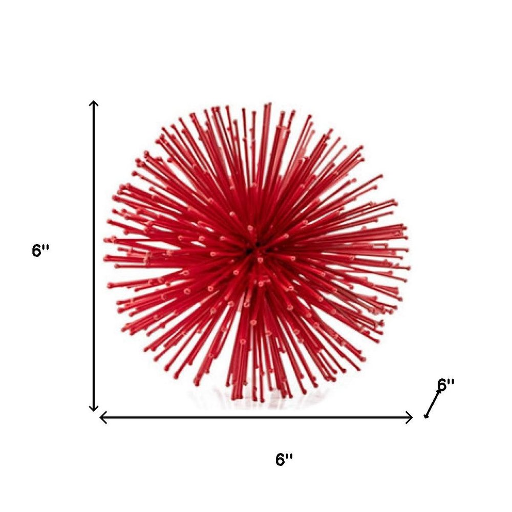 10" Antique Gold Finish Large Urchin Sphere