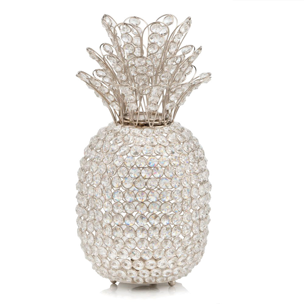 13" Silver Metal Decorative Pineapple