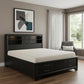 Solid Wood Queen Gray Eight Drawers Bed