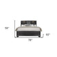 Solid Wood King Gray Eight Drawers Bed