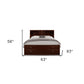 Merlot Solid Wood Queen Bed Frame With Eight Drawers