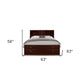 Merlot Solid Wood King Bed Frame With Eight Drawers