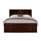Merlot Solid Wood King Bed Frame With Eight Drawers