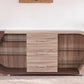 Oak And Walnut Multi Tone Buffet With 3 Drawers