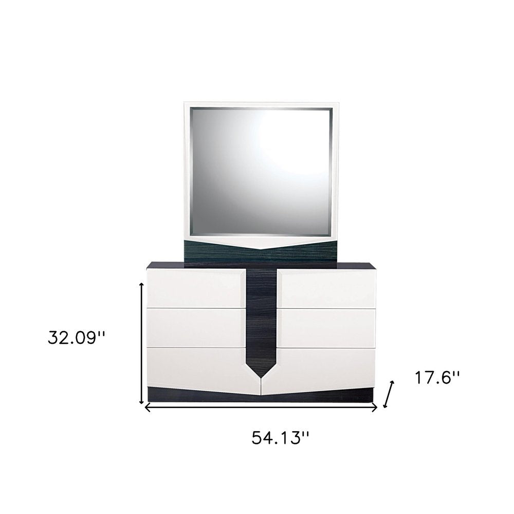 White And Grey Chest With 5 Drawer