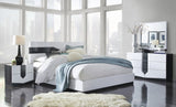 44" Gray And White Glass And Wood Mounted Accent Mirror