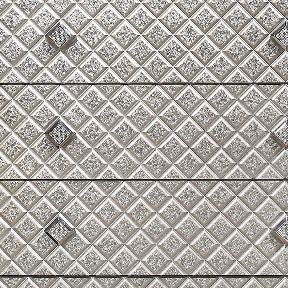 65" Champagne Solid Wood With Bling Six Drawer Double Dresser