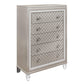 65" Champagne Solid Wood With Bling Six Drawer Double Dresser