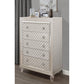65" Champagne Solid Wood With Bling Six Drawer Double Dresser