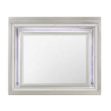 38" Champagne Wood Lighted Mounted Accent Mirror