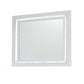41" White Faux Marble Wood Lighted Mounted Accent Mirror