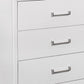 59" White Solid Wood Mirrored Nine Drawer