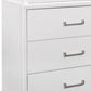 59" White Solid Wood Mirrored Nine Drawer