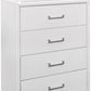 59" White Solid Wood Mirrored Nine Drawer